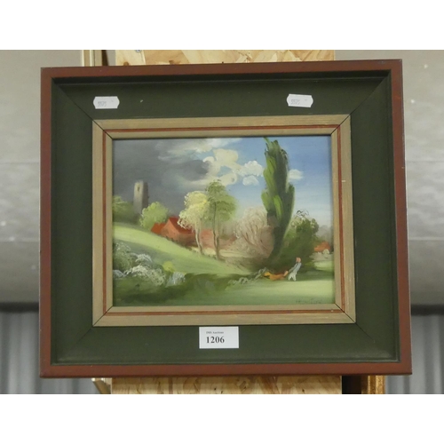 1206 - Framed Oil Painting - 