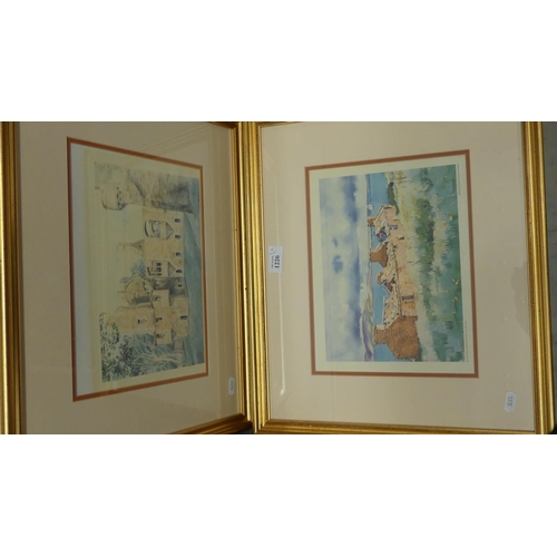 1226 - Pair of Framed Prints - Architectural Ruins by Ian Macinnes.