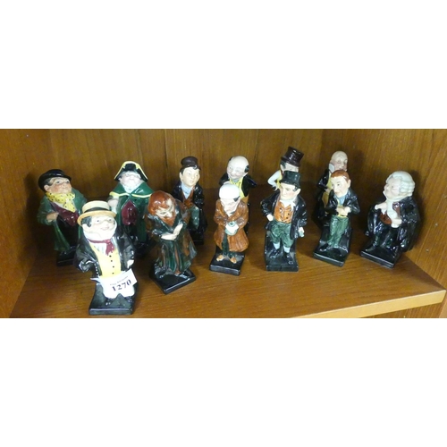 1270 - Twelve Royal Doulton Dickens China Characters - approx 4 inches tall.