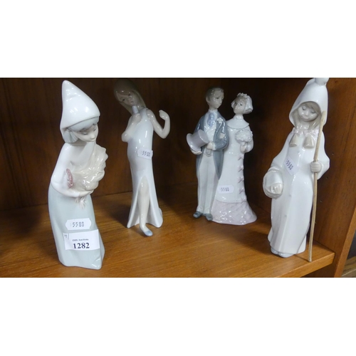 1282 - Four Lladro Porcelain Figures.