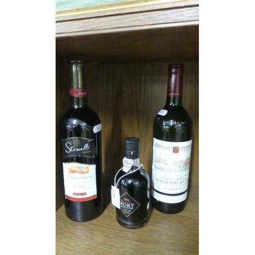 1296 - Two Bottles of Red Wine & Small Bottle of M & S Port.