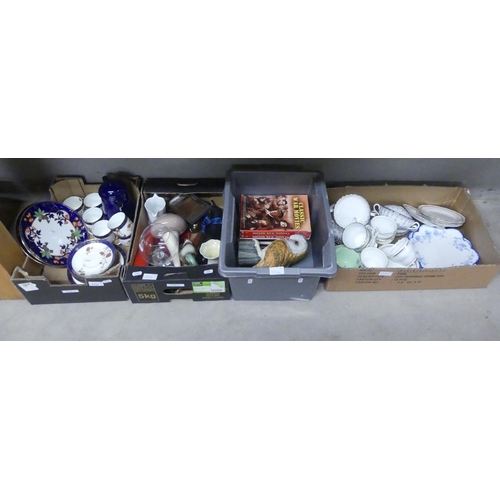 1336 - Four Boxes - Assorted Part Tea Sets, Vases, Figures etc.