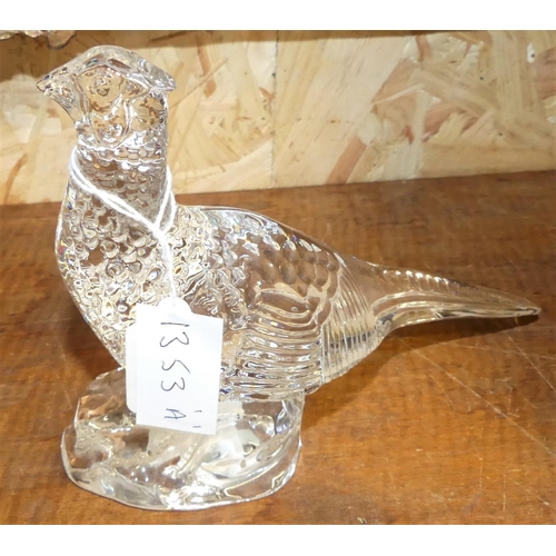 1353A - Waterford Crystal Pheasant.