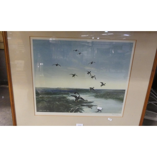 1418 - Framed Signed Peter Scott Print - Entitled 