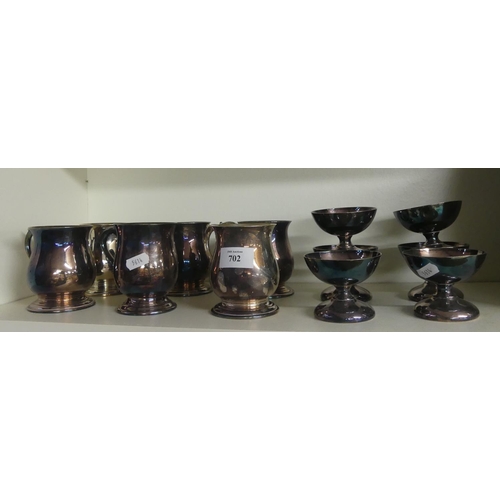 702 - Assorted EP Goblets & Sundae Dishes.