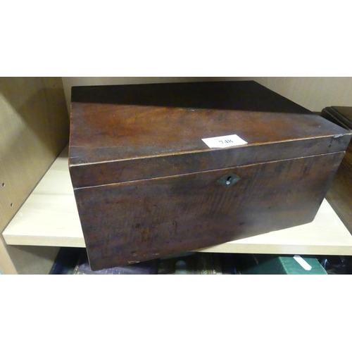 748 - Victorian Mahogany Box.