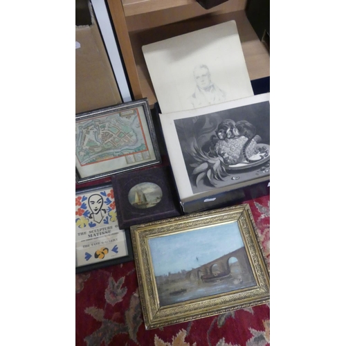 750 - Box - Prints, Oil Painting, etc.