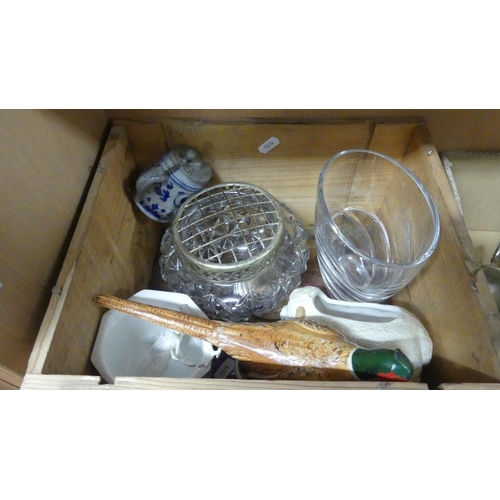 758 - Box - Glassware & Pottery.