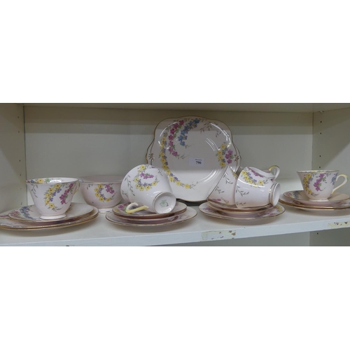 790 - Tuscan Floral Decorated China Tea Set.