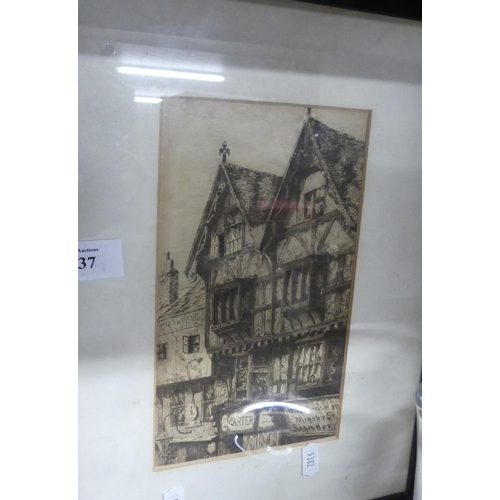 837 - Framed Engraving - Salisbury Street.