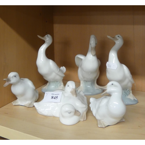 845 - Six Nao Porcelain Bird Groups.