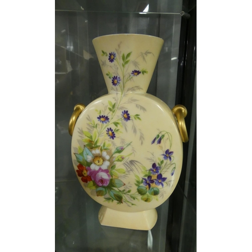 875 - Floral Painted Porcelain Vase.