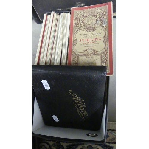 947 - Early Vintage OS Maps, Military Papers & Early Vintage Autograph Album.