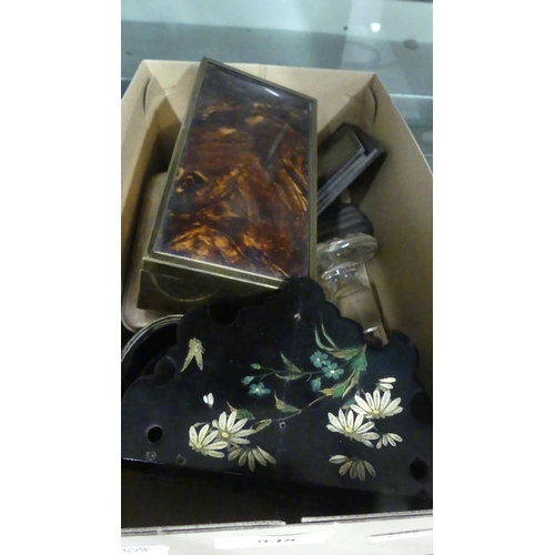 948 - Box - Hip Flask, Cigarette Box, Lantern Slides etc. etc.