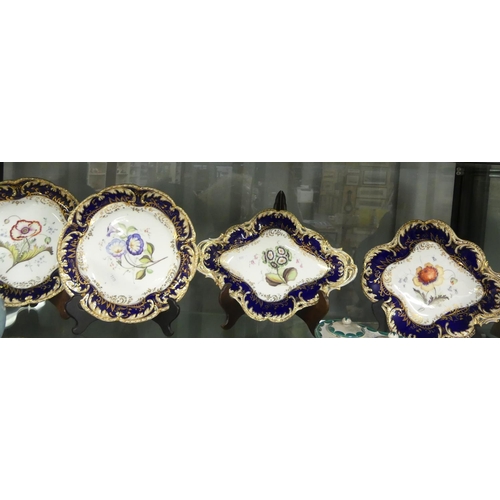 960 - Four Painted Cabinet Plates.