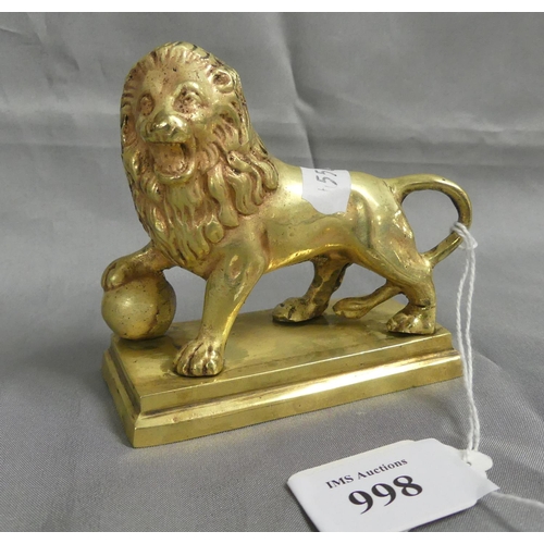 998 - Gilt Brass Lion.