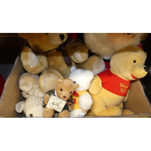 2166 - Box Of Assorted Soft Toys.