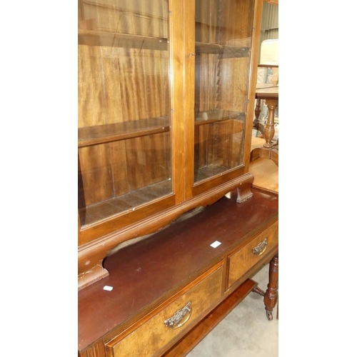 2685 - Mahogany Bookcase & Walnut Wash Stand.