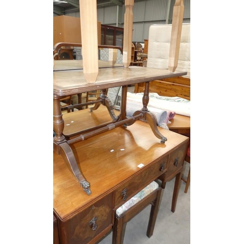 2686 - Walnut Dressing Table, Stool, Sofa Table & Occasional Table.