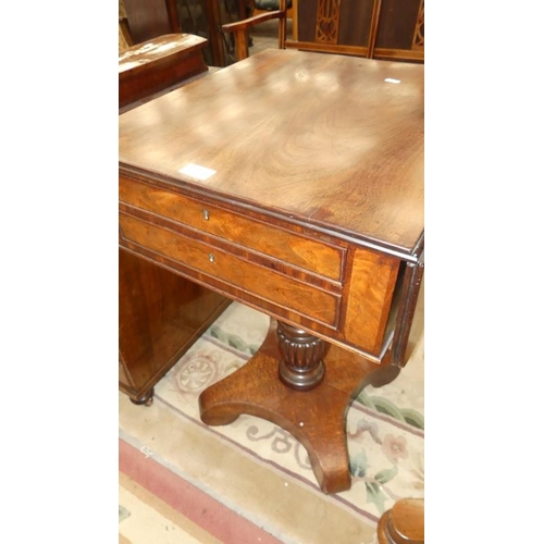 2749 - Victorian Mahogany Work Box & Writing Table.