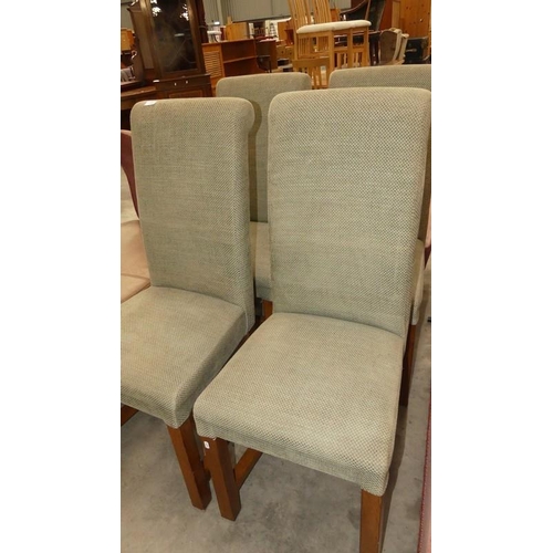 2799 - 4  Oak High Back Dining Chairs.