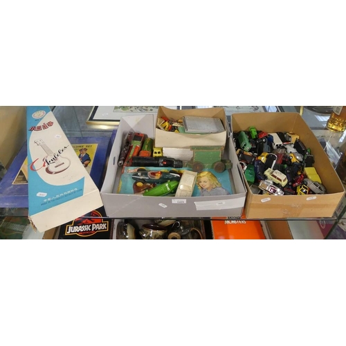 1429 - Collection of Vintage Toys, Box of Dinky, Ukulele & Other Diecast Vehicles etc.