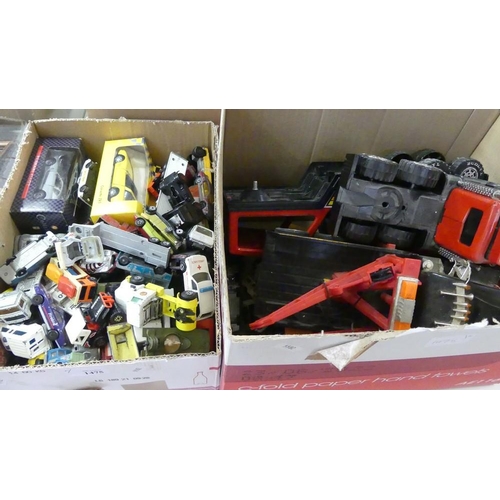 1475 - Two Boxes of Diecast & Other Toys.