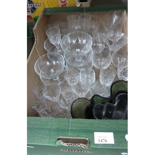 1476 - Box - Assorted Glassware.