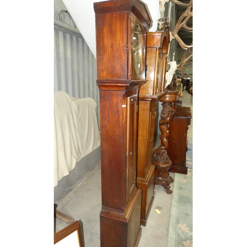 2729 - Mahogany Long Case Clock With Silver Dial by Andrew Millar of Edinburgh.