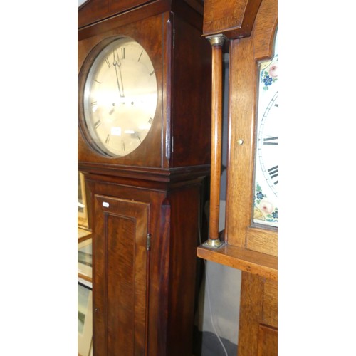 2729 - Mahogany Long Case Clock With Silver Dial by Andrew Millar of Edinburgh.