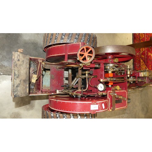 1099 - Scratch Built Steam Powered Scale Model of a Traction Engine - Approx 120cm (front to back) Stands 8... 