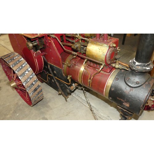 1099 - Scratch Built Steam Powered Scale Model of a Traction Engine - Approx 120cm (front to back) Stands 8... 