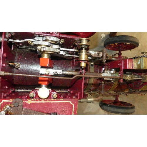 1099 - Scratch Built Steam Powered Scale Model of a Traction Engine - Approx 120cm (front to back) Stands 8... 