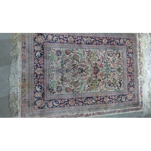 2017 - Small Persian Design Silk Rug - 78 x 108cm.