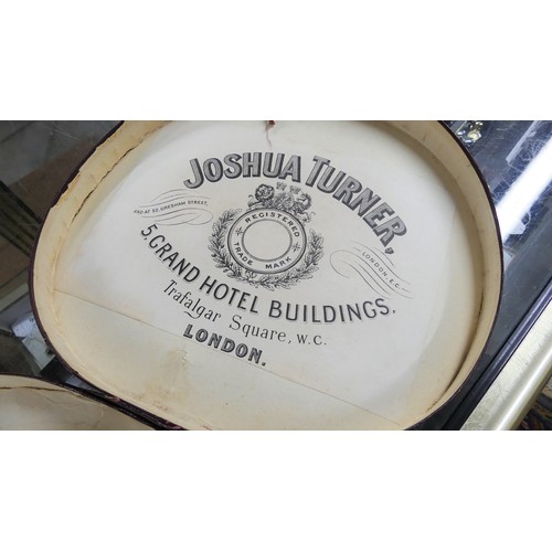 943 - Antique Folding Opera Top Hat in Original Box by Joshua Turner London.