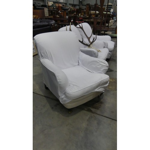 2360 - 3 Loose Covered Armchairs.