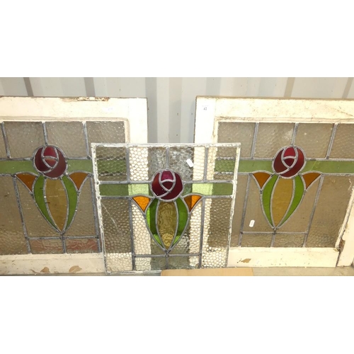 42 - 3 Stain Glass Windows