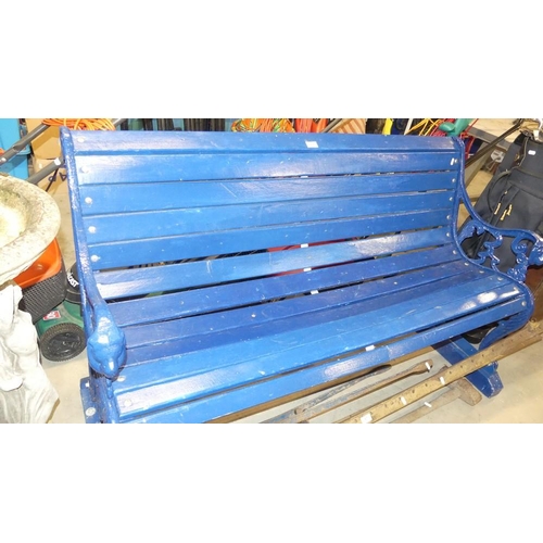 66 - Garden Bench with Cast Iron Ends