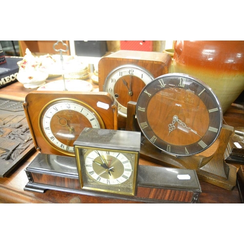 704 - 4 Art Deco Mantel Clocks.