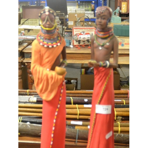 729 - 2 Soul Journey Maasai  Figures.