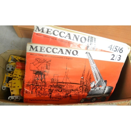 756 - Box Of Vintage Meccano.