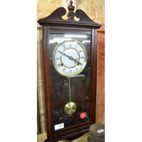 764 - Mahogany Wall Clock.