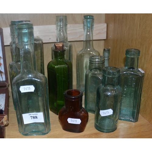 788 - Assorted Antique Bottles.