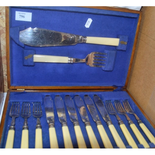 796 - Box Of Flatware.