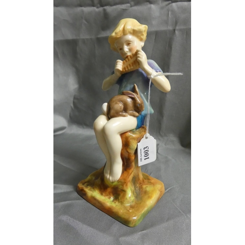 1003 - Royal Worcester Peter Pan Modelled by F Gertner, approx 21cm tall.