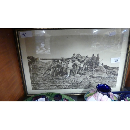 1503 - Framed Boer War Photographic Print.