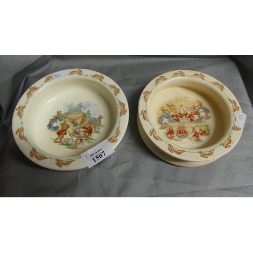 1507 - Two Royal Doulton Bunnykins Infants Feeding Bowls.