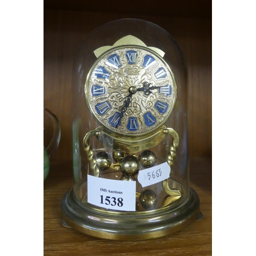 1538 - Small Kundo Germany 30 Day Mantel Clock.