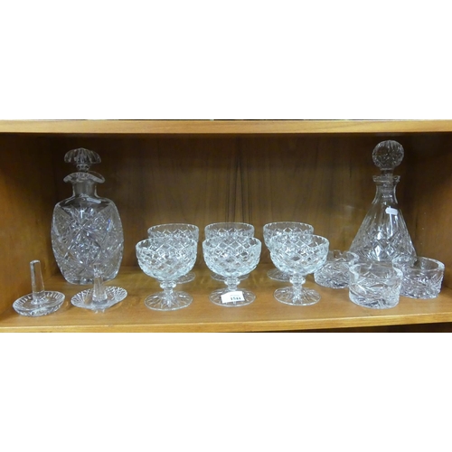 1544 - Two Crystal Decanters, Six Sundae Dishes etc.