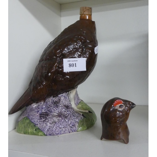 801 - Royal Doulton Beswick Red Grouse Whisky Decanter.